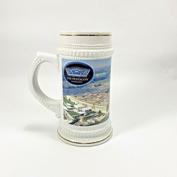 The Pentagon Washington Stein Mug Souvenir Photo Image 6.5" Tall Heavy Ceramic - Picture 1 of 8